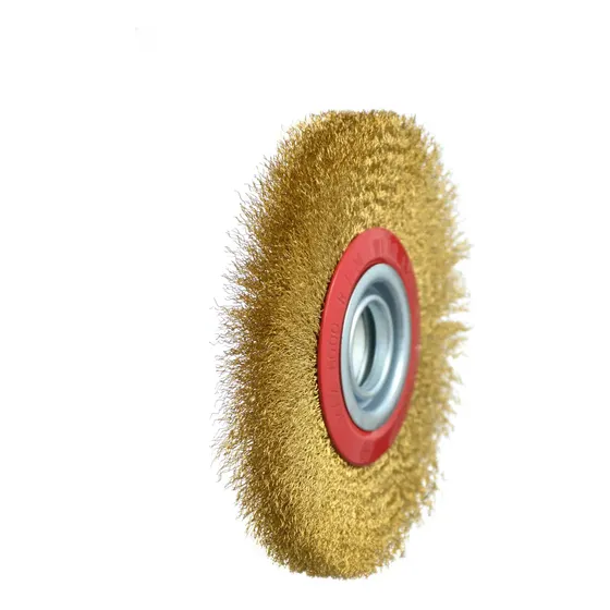 Cepillo Circular Rizado Acero Bronceado 175mm Amoladora Maine MCCR175