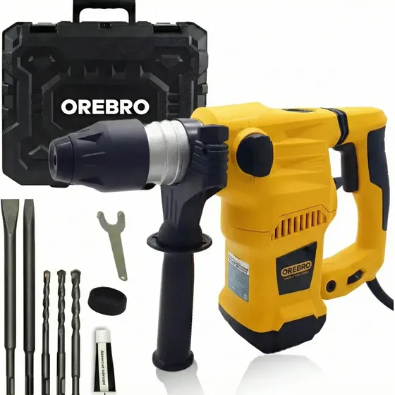 Rotomartillo Taladro Percutor 1500w 5.5 J + Cincel + Mechas