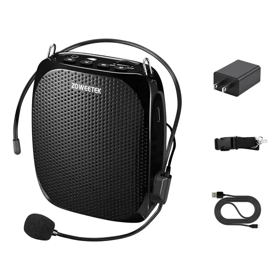Amplificador Voz Zoweetek Zwz258 10w Recargable Portatil Negro