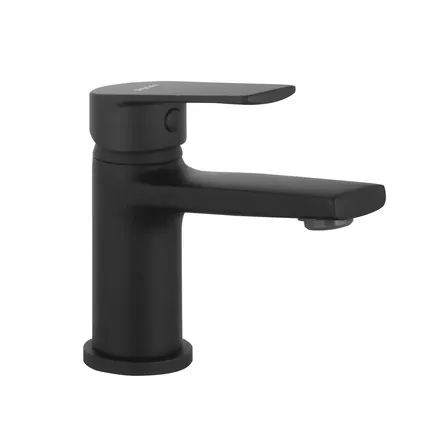 Griferia Monocomando Lavatorio Rio Black Peirano 60-176n Baño Grifo Bajo Color Negro Acabado Mate Vanitory Mezcladora Canilla Cierre Ceramico Negra