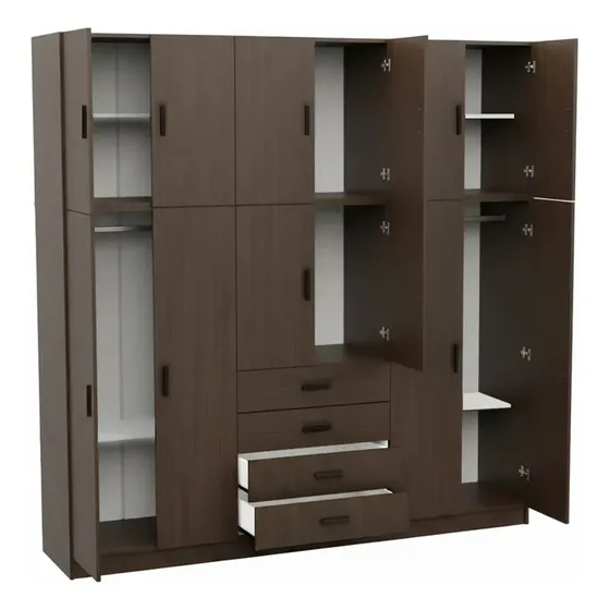 Placard Mosconi Dakar Plus 12 Puertas color wengue de mdp, mdf con 12 puertas batientes