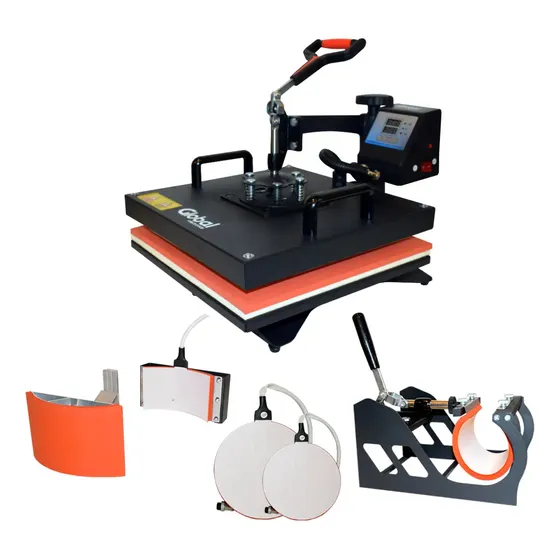 Estampadora sublimadora manual Plana 30X38 5EN1 negra