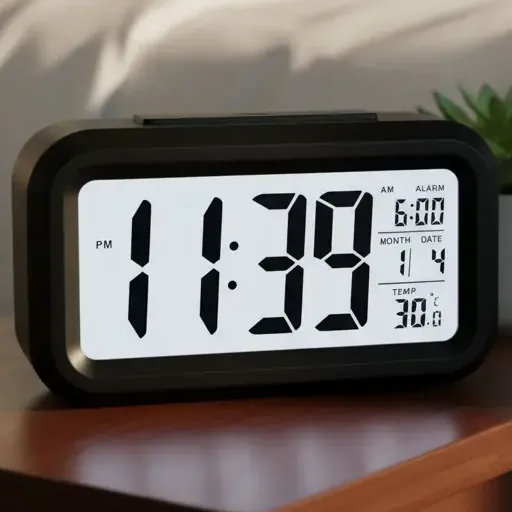 Reloj Despertador Digital Cristal Liquido Alarma Temperatura