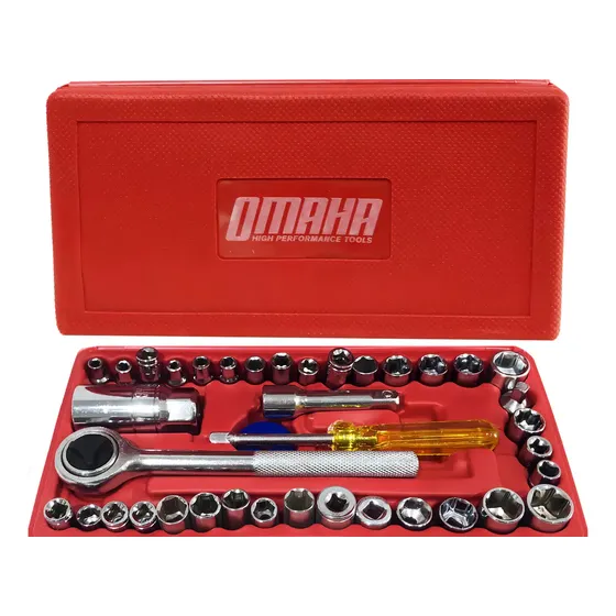Juego de Llave Crique Omaha 40 Piezas Kit con Dados Métricos y SAE