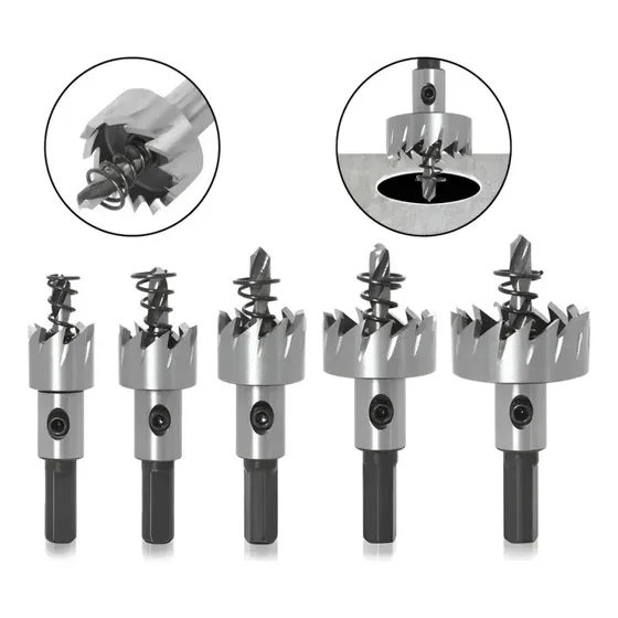 Set Mechas Copa Bimetálicas Para Metal Con Centrador
