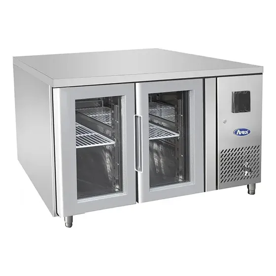 Heladera Bajo Mesada Atosa 280 L 2 Puertas Vidrio EPF3721