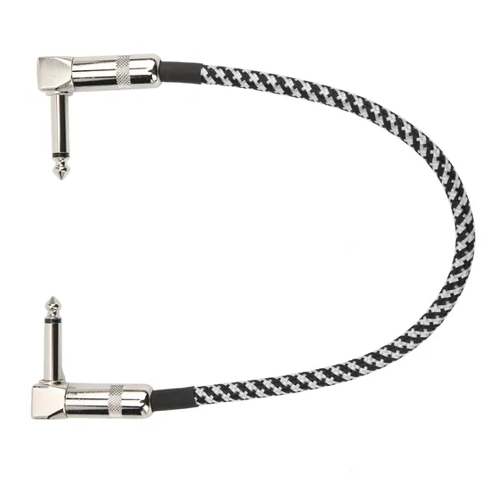 Cable De Guitarra Negro De 11.8 Pulgadas Blindado De Cobre P