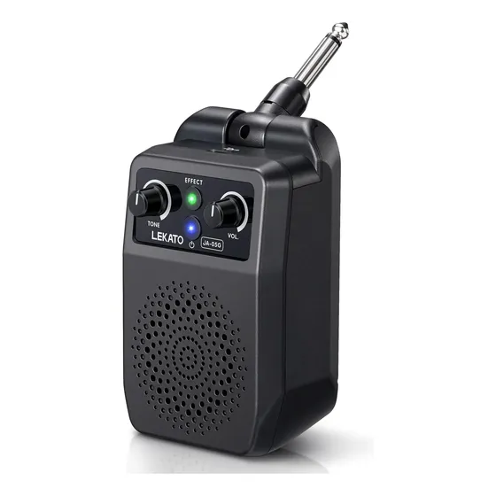 Mini Amplificador Para Guitarra Lekato Ja 05g Ambidiestro Negro Ébano