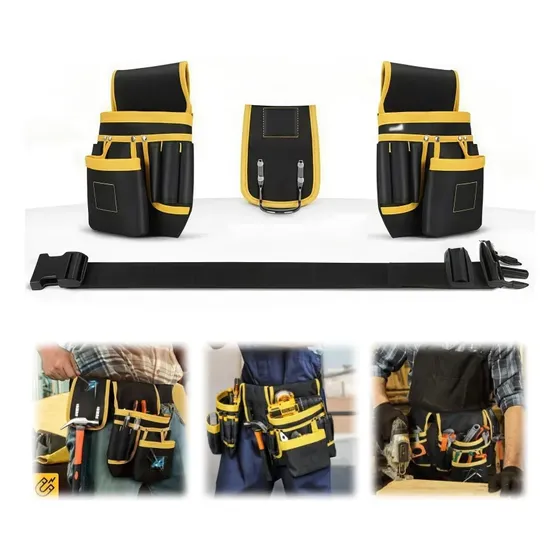 Cinturón Porta Herramientas Con Bolsos Múltiples Y Magnético