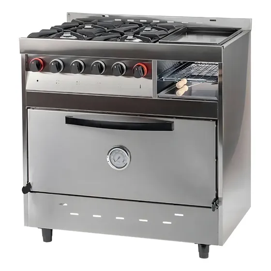 Cocina industrial Danda Multiple con puerta ciega color gris