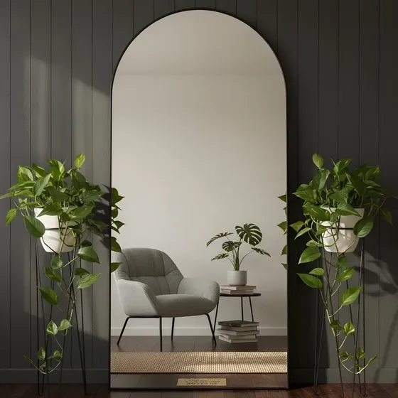 Espejo Grande Arco 180x80 Capilla Marco Decorativo