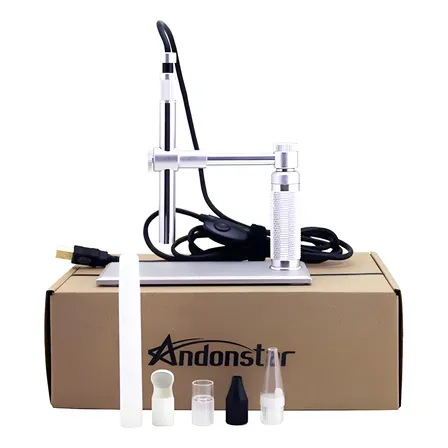 Microscopio Digital Andonstar A1 2mp Usb Metalico Original  Plateado