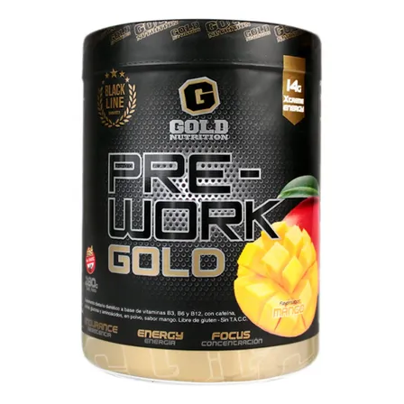 Suplemento Pre Work 280g Mango Gold Nutrition® Pre Entreno