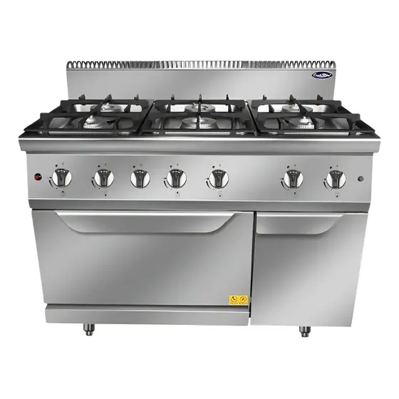 Cocina Industrial 6 Hornallas 120cm Horno Cookrite At9g6bo-2
