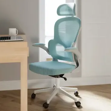 Silla De Escritorio Ergonomica Sillon Oficina Pc Dyvan 299 Azul Malla Gris