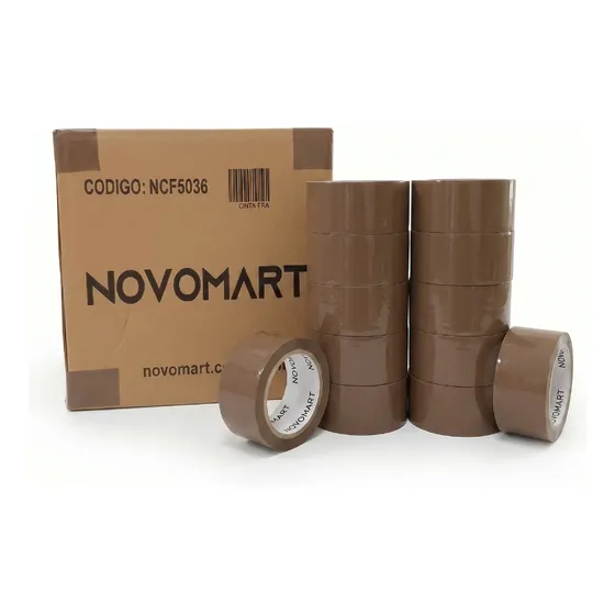Cinta Embalar Marron Autoadhesiva 48x100 Pack X12 Novomart
