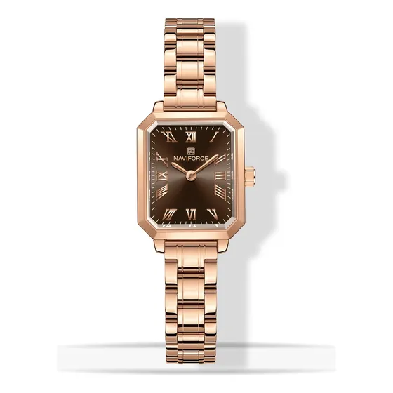 Naviforce Clásico Moda Elegante Pequena Cuadrada Reloj Mujer