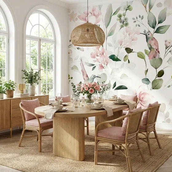 Vinilos Mural Flores Deco Gigantografia