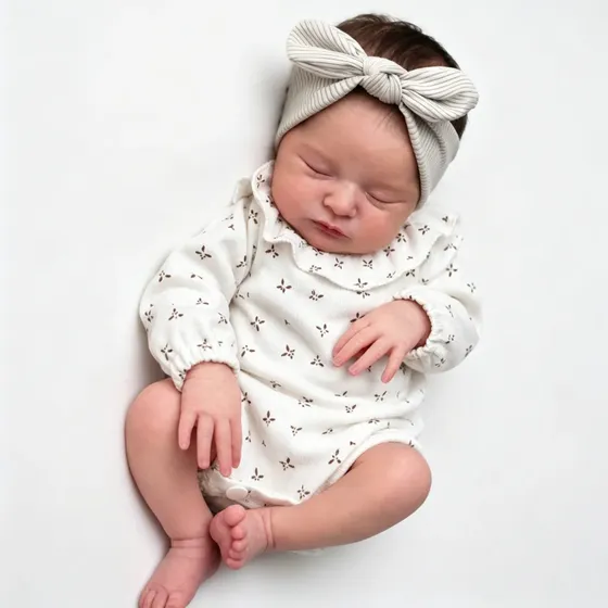 Muñeca Reborn Dormida Vinilo 48 Cm Piel 3d