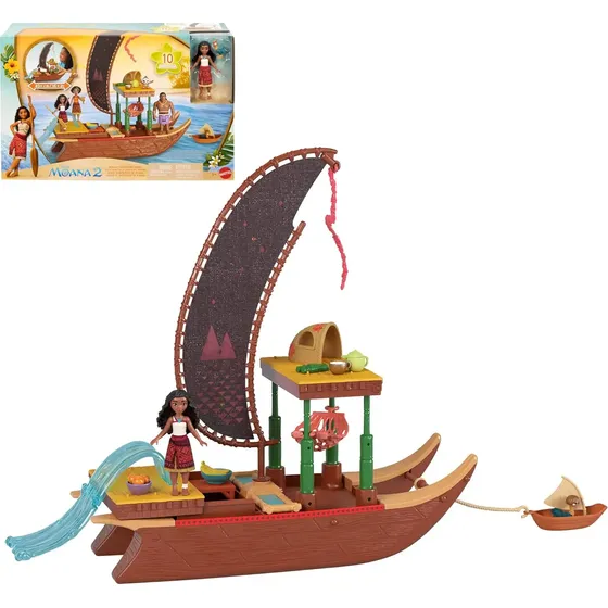 Moana 2 Set Bote De Aventuras Mini Muñeca Jbt54 Mattel