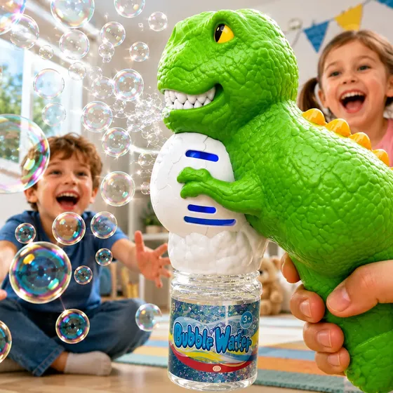 Burbujero Dinosaurio Pistola Burbujas A Pila Juguete Regalo