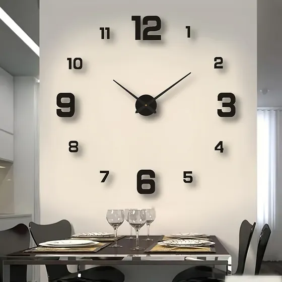 Reloj De Pared 3d Diy Acrílico Moderno