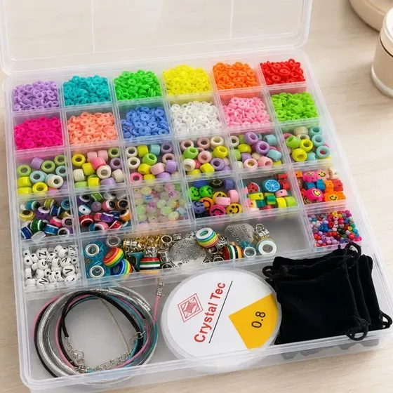 Caja Para Armar Pulseras Mostacilla Cuadrado Kit Bijouterie