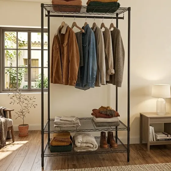 Perchero Organizador De Ropa Rack Estantes Reforzado Mafez