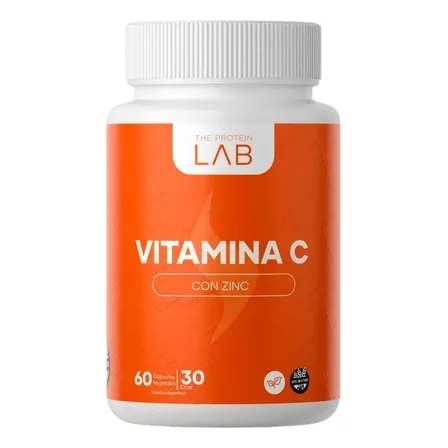 Vitamina C Zinc 60 Cápsulas 1000mg Inmunidad Activa The Protein Lab