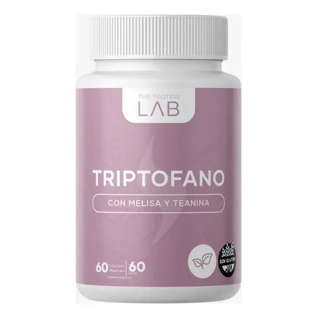 Triptófano con Melisa Teanina 60 Capsulas 2 Meses Descanso Relajación The Protein Lab