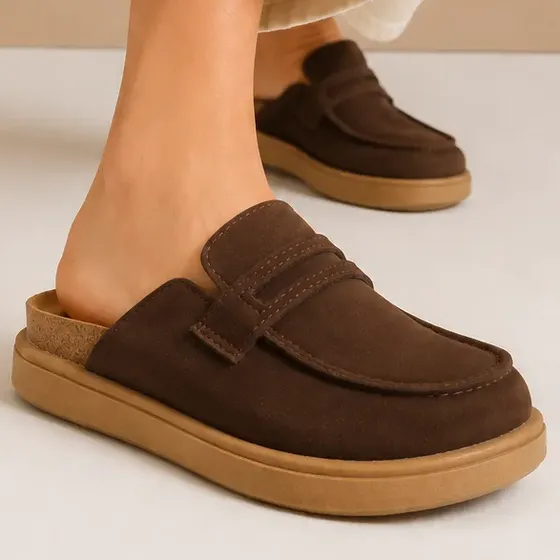 Zuecos Sandalias Timothea Agnes Mujer Urbanos Cuero Veggie