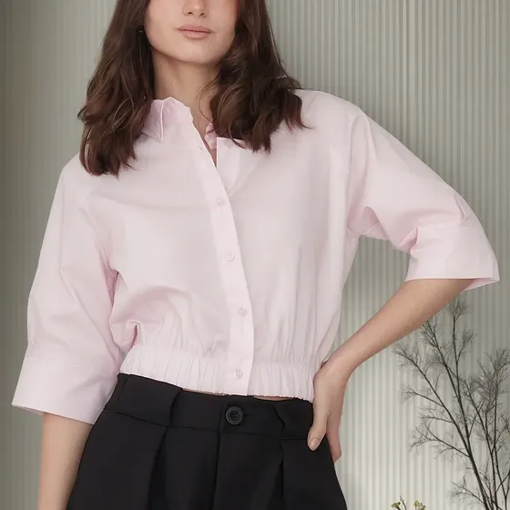 Camisa Mujer Con Elastico Salty Nano