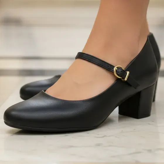 Beira Rio Zapato Mujer Taco Cuadrado 5 Cm