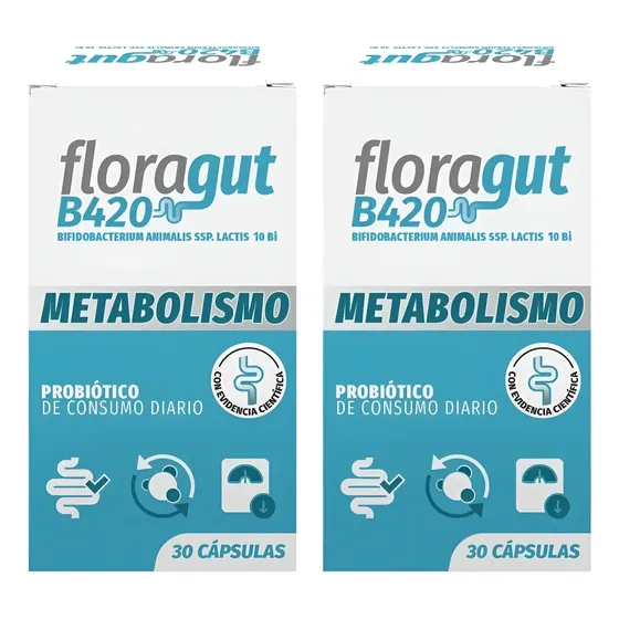 Combo X2 Floragut B420 Probiótico 30 Cápsulas