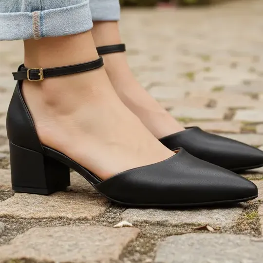 Zapato Vizzano Mujer Tacos 5cm Negro Casual 1220