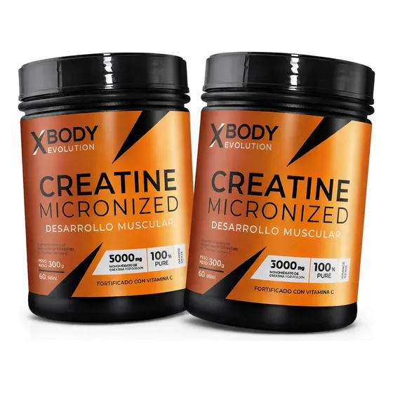 Combo 2 Creatinas Monohidrato 300gr Xbody 4 Meses Consumo
