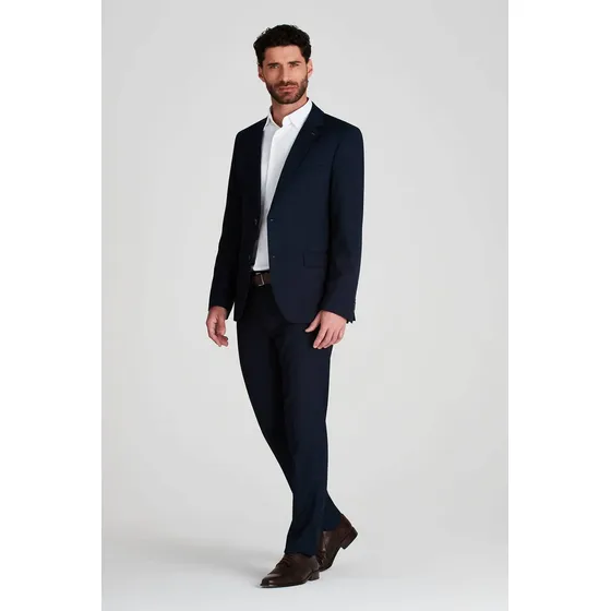 Traje Macowens Ss100 Liso Entallado Azul Marino Hombre 32840