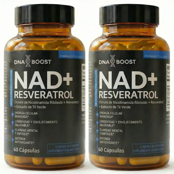 Dna Boost® Pack 4 Meses Nad+ Resveratrol Antienvejecimiento