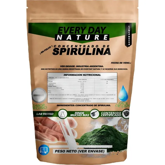 Spirulina Pura 100 Gr Natural Proteina Alga Every Day Pura