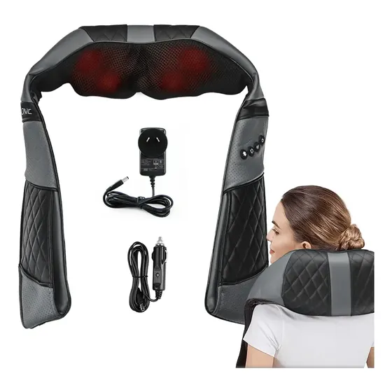 Masajeador Gadnic Ceibo Cervical Lumbar Shiatsu Terapia Calor 3 Velocidades 8 Nodos