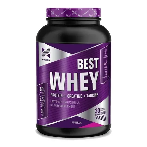 Proteína Xtrenght Nutrition Best Whey en polvo sabor Frutilla x 907g