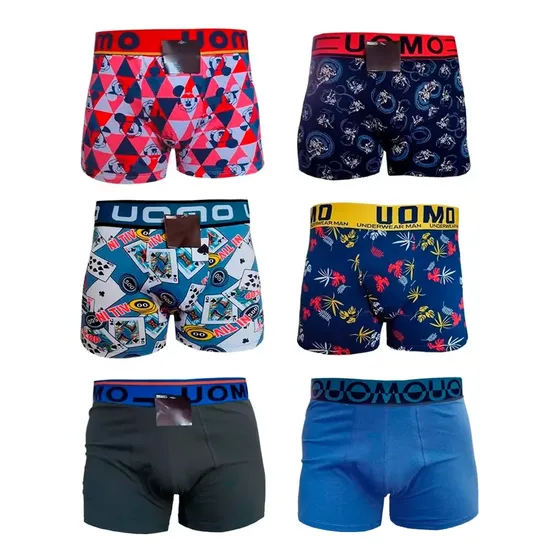 Boxers Uomo Algodón 95% Hombre Adulto Pack X 6