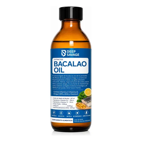 Aceite Higado Bacalao Noruego Inmunidad Omega3 Liquido 250cc