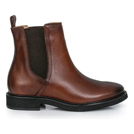 Bota Cuero Mujer Botineta Clasica Botita Elastico Briganti