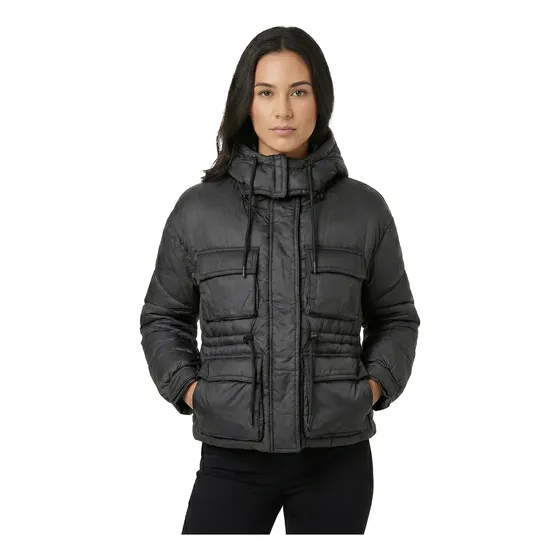 Campera Mujer Invierno Puffer Corta Abrigo Capucha Briganti