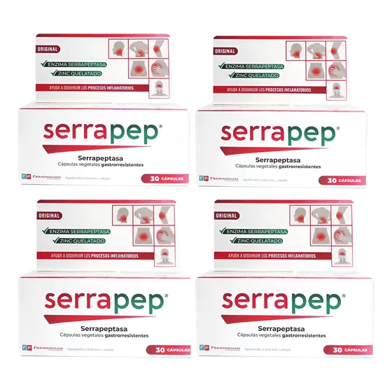 Serrapeptasa X30 Capsulas- Pack X4