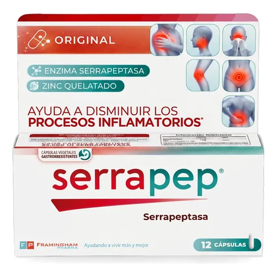 Serrapep- Serrapeptasa- 12 Capsulas- Lanzamiento