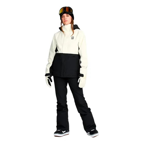 Campera Volcom Snow Mujer  Bolt Ins - Crudo Negro Cli