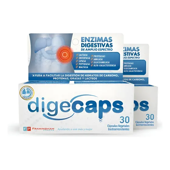 Digecaps Enzimas Digestivas Pack X2 60caps - Super Oferta!