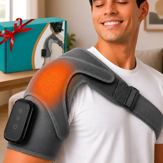 Masajeador Eléctrico De Hombro Con 3 Niveles De Vibración